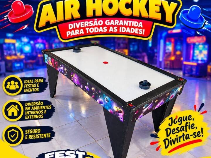 Mesa de Air Hockey Adulto — locação de brinquedos em Gravataí/RS