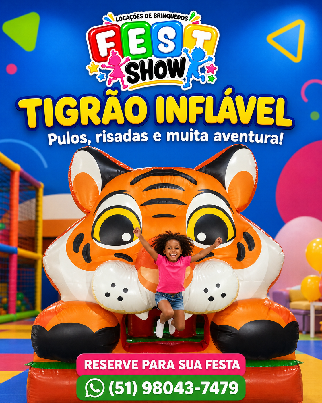 Aluguel de brinquedos infantis sob medida em Porto Alegre-RS
