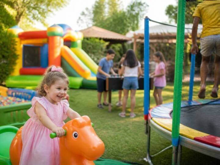 Crianças em festa com Aluguel de brinquedos para festas em Cachoeirinha - RS