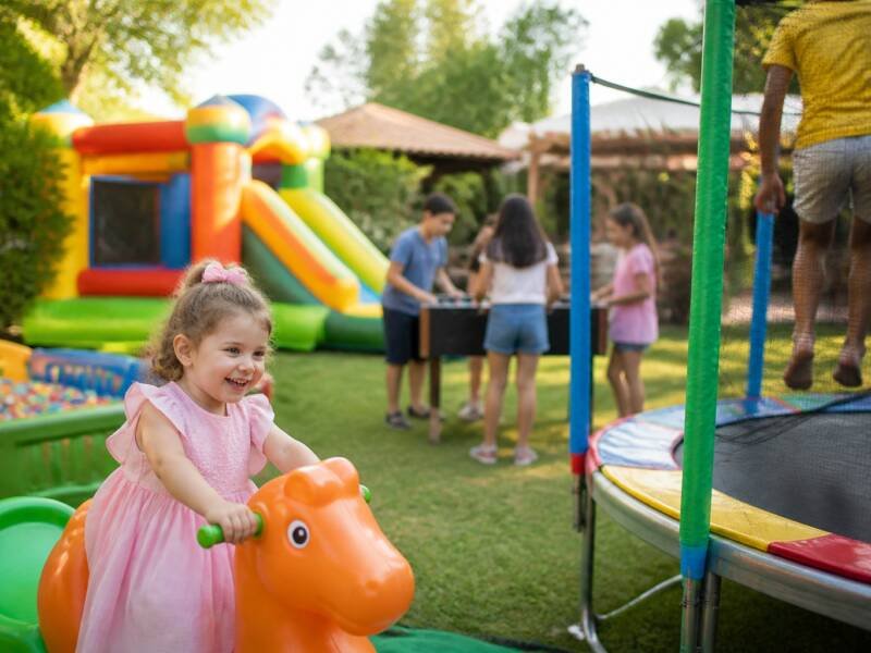 Crianças em festa com Aluguel de brinquedos para festas em Cachoeirinha - RS